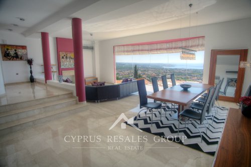 Вилла Пейя Панорама, Кипр - потрясающая гостиная с панорамными видами